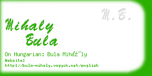 mihaly bula business card